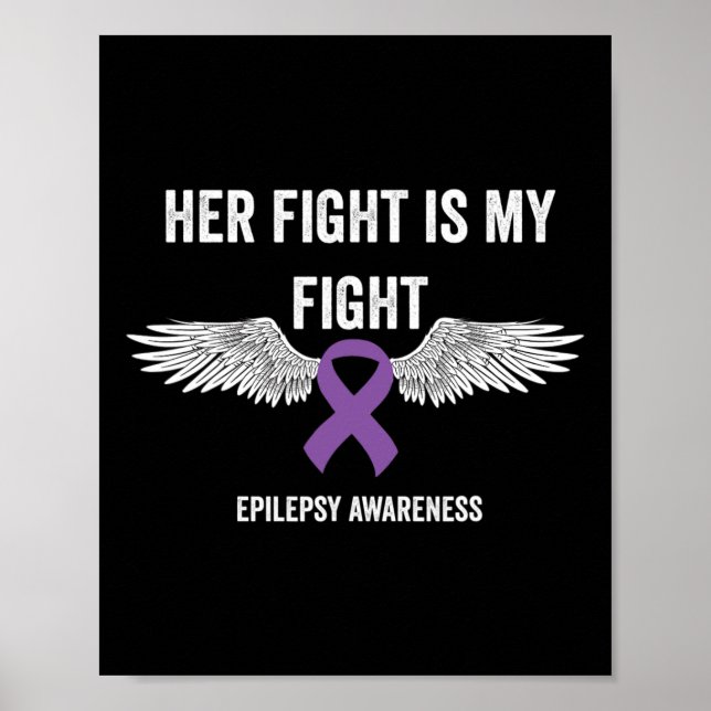Affiche Ruban Violet de Sensibilisation à l'Épilepsie - Se (Devant)