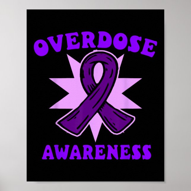 Affiche Ruban Violet de Sensibilisation au Surdosage de Dr (Devant)