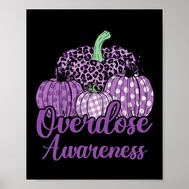 Affiche Ruban Violet de Sensibilisation au Surdosage de Dr (Devant)