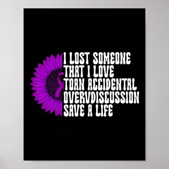 Affiche Ruban Violet de Sensibilisation au Surdosage de Dr (Devant)