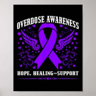 Affiche Ruban Violet de Sensibilisation au Surdosage Dépen