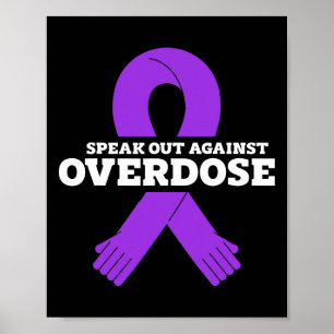 Affiche Ruban Violet de Sensibilisation au Surdosage Dépen