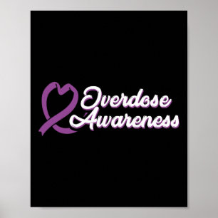 Affiche Ruban Violet de Sensibilisation au Surdosage Dépen