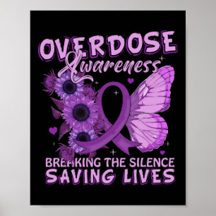 Affiche Ruban Violet de Sensibilisation au Surdosage et à