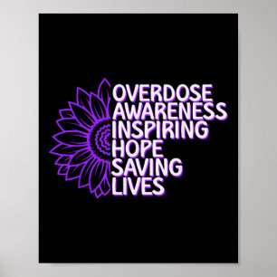 Affiche Ruban Violet de Sensibilisation au Surdosage et à