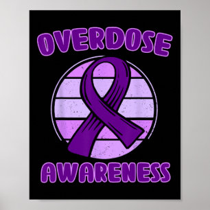 Affiche Ruban Violet de Sensibilisation au Surdosage et à