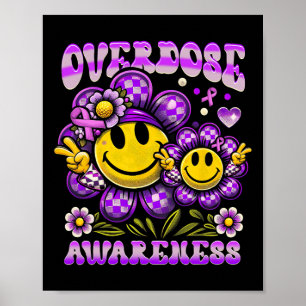 Affiche Ruban Violet de Sensibilisation au Surdosage Souri