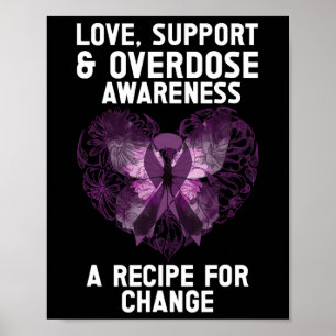 Affiche Ruban Violet de Sensibilisation au Surdosage Toxic