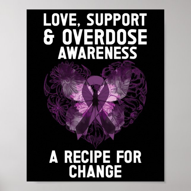 Affiche Ruban Violet de Sensibilisation au Surdosage Toxic (Devant)