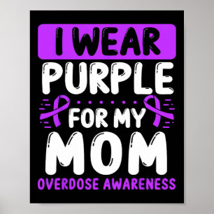 Affiche Ruban Violet Maman Fête des Mères Mama Sensibilisa