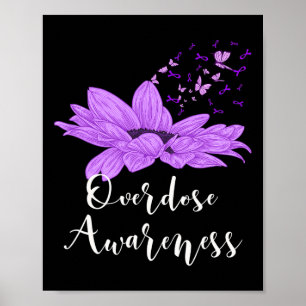 Affiche Ruban Violet Papillon Tournesol Surdosage Sensibil