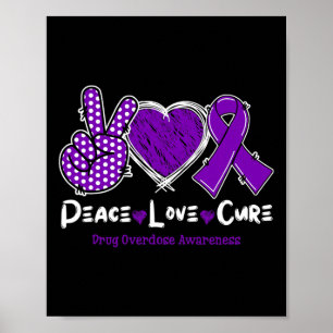Affiche Ruban Violet pour la Guérison et la Sensibilisatio