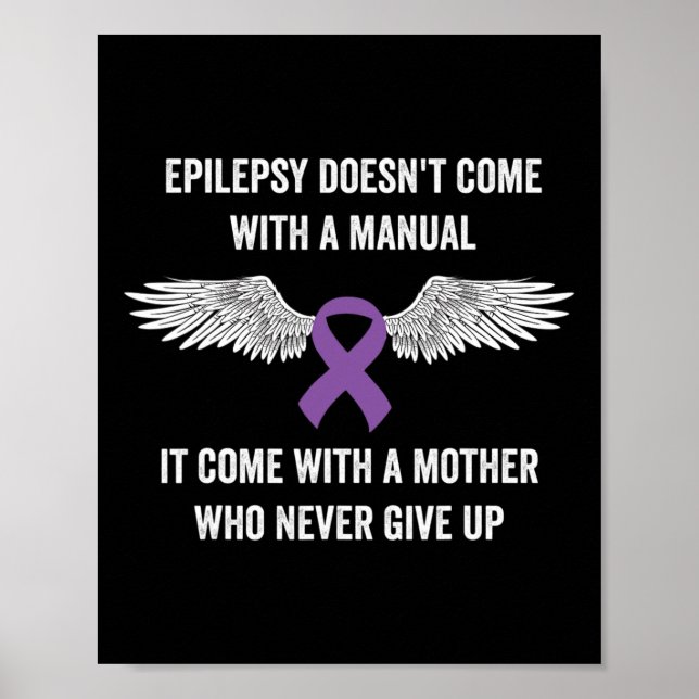 Affiche Ruban Violet pour la Sensibilisation à l'Épilepsie (Devant)