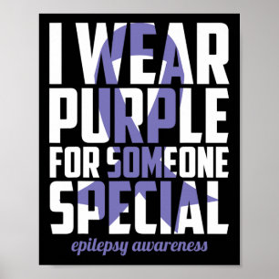 Affiche Ruban Violet pour la Sensibilisation à l'Épilepsie