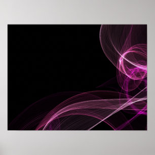 Affiche Rubans colorés - Rose