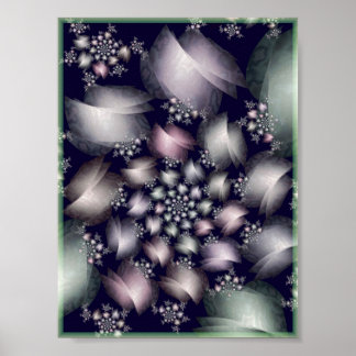 Affiche rubans de soie arrosée julia