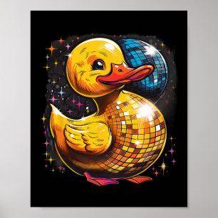 Affiche Rubber Duck Ducky Dancing Disco Rubber Duc