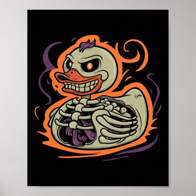 Affiche Rubber Duck Skeleton Rubber Duckie Costume Party (Devant)