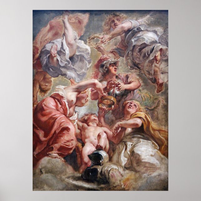 Affiche Rubens - Angleterre, Ecosse, Minerva & Cupid (Devant)