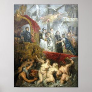 Affiche Rubens - Arrivée de la Reine à Marseille (Louvre)