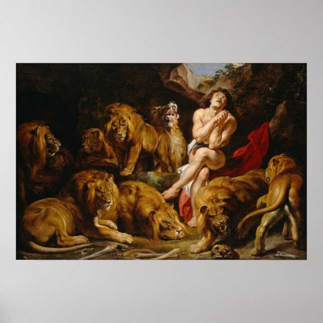 Affiche Rubens - Daniel dans la fosse aux lions (Devant)