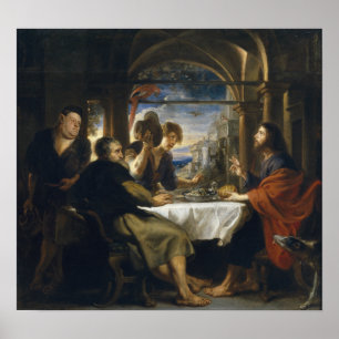 Affiche Rubens - Dîner À Emmaus, 1638