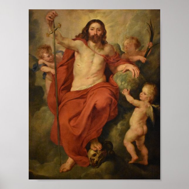 Affiche Rubens - Le Christ triomphe sur la mort et le péch (Devant)