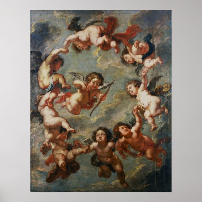 Affiche Rubens - Putti- Décor Plafond (Devant)