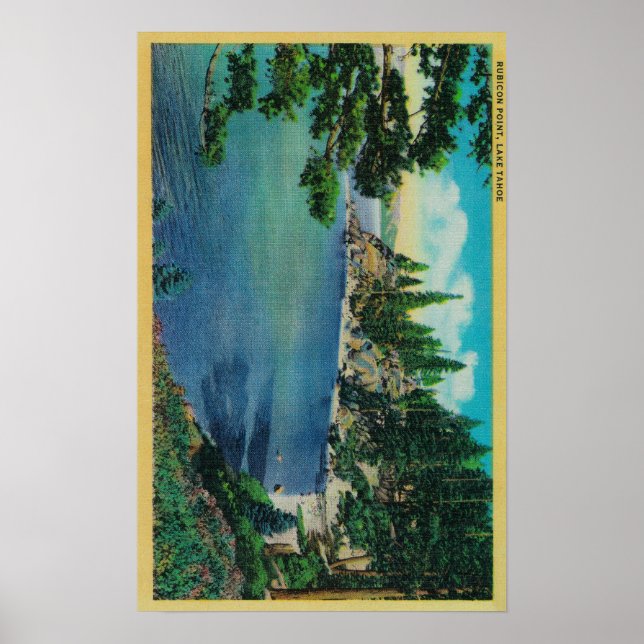 Affiche Rubicon Point ViewLake Tahoe, CA (Devant)