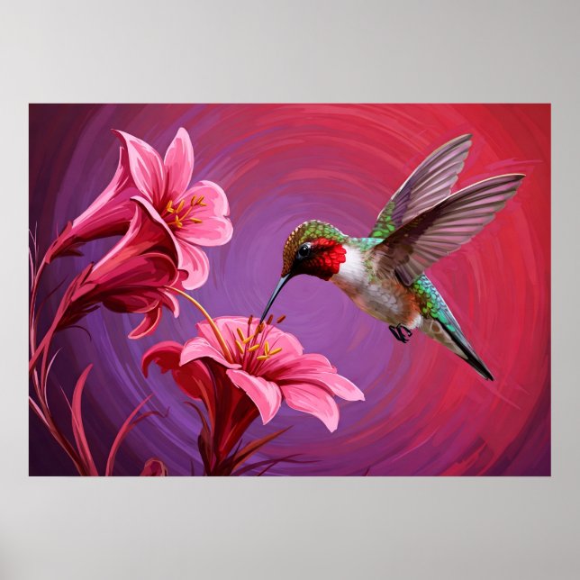 Affiche Ruby Bliss : Nourriture des colibris (Devant)