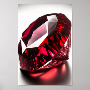 Affiche Ruby gemstone macro closeup photo
