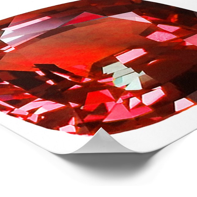 Affiche Ruby Gemstone Red (Coin)