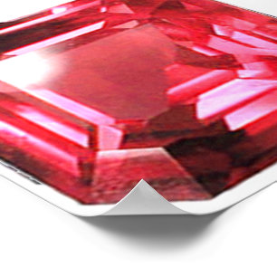 Affiche Ruby Gemstone rose