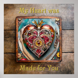 Affiche Ruby Pomegranate Heart Steampunk Series