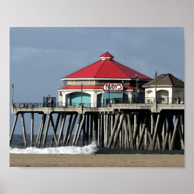 Affiche Ruby's Diner Huntington Beach Pier (Devant)