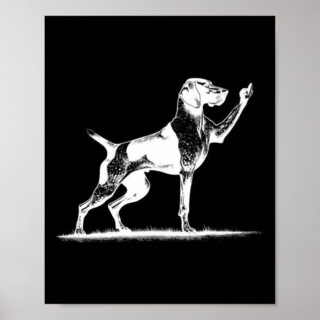 Affiche Rude Pointer Dog Hole German Shorthaired Pointer D (Devant)
