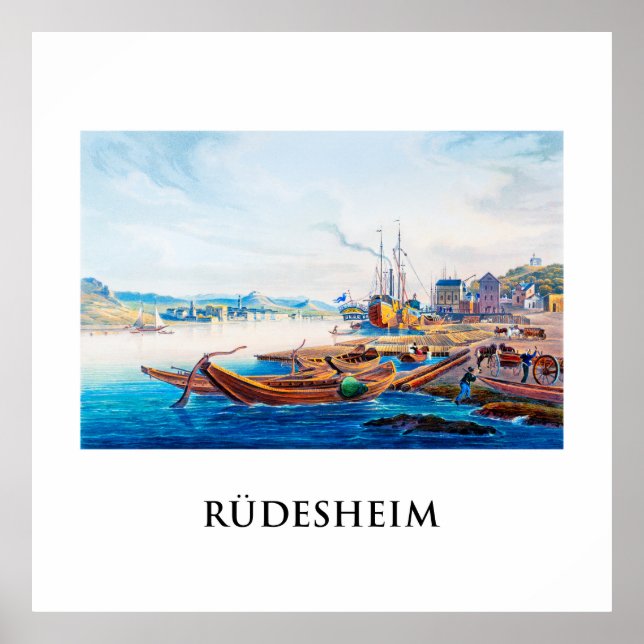 Affiche Rüdesheim, Allemagne 01B (Devant)