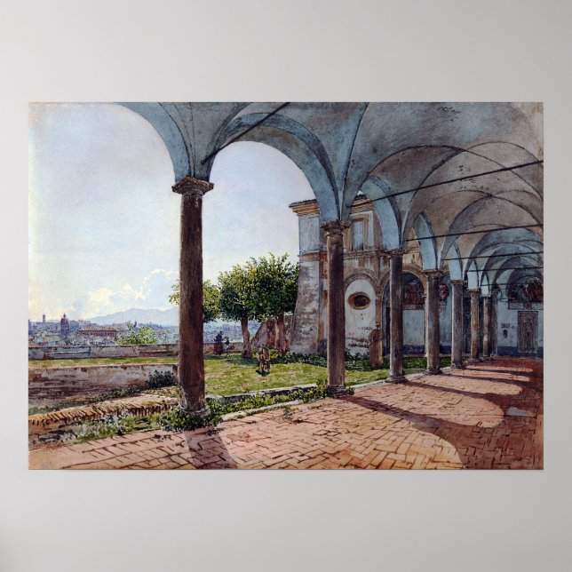 Affiche Rudolf von Alt Vue de Sant'Onofrio sur Rome (Devant)
