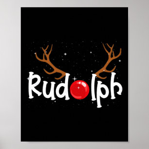 Affiche Rudolph Red Nose Reindee Noël Amusement 1