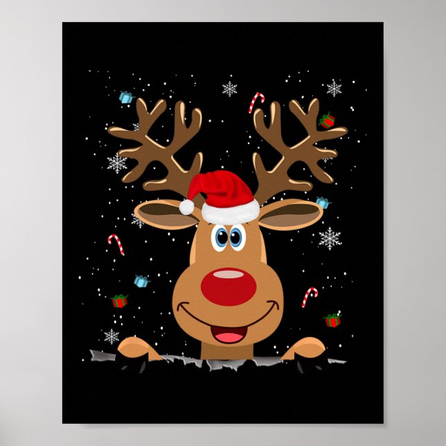 Affiche Rudolph Red Nose Reindeer Père Noël Noël (Devant)