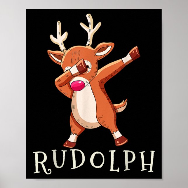 Affiche Rudolph Santas Reindeers Family Matching Outfit Ch (Devant)