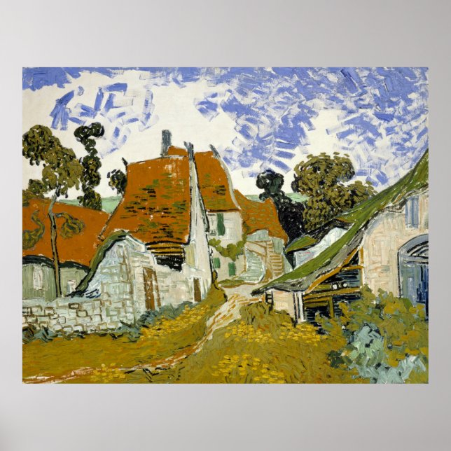 Affiche Rue à Auvers-sur-Oise Vincent van Gogh (Devant)
