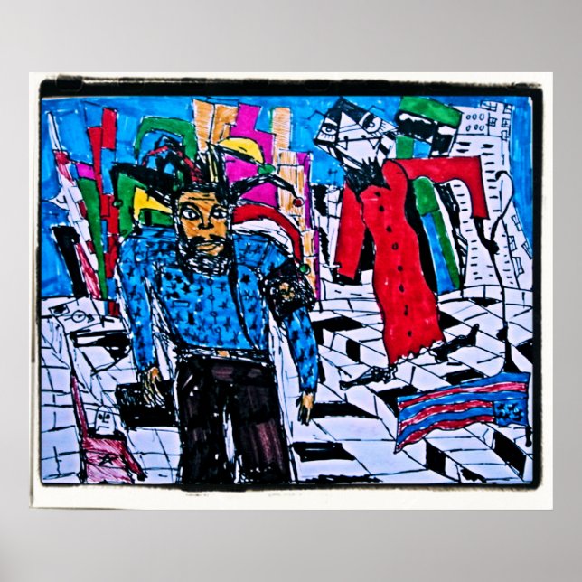 AFFICHE RUE À DAMIERS (Devant)