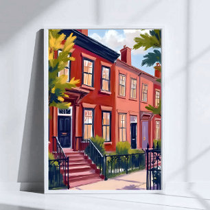 Affiche Rue Beacon Boston Massachusetts Art