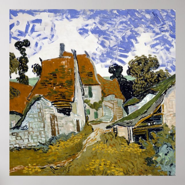 Affiche Rue d'Auvers-sur-Oise par Vincent van Gogh (Devant)
