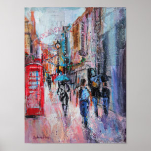 Affiche Rue de Carnaby de jour pluvieux