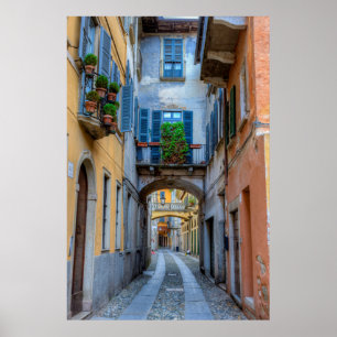 Affiche Rue de la ville étroite, Italie