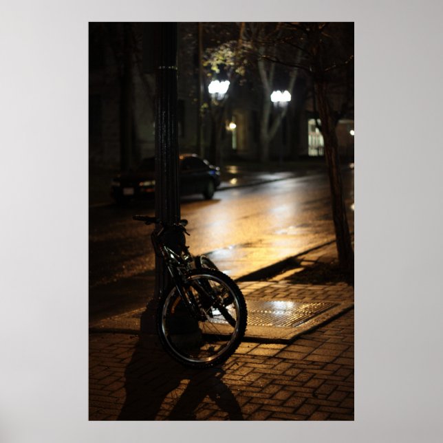 Affiche Rue de la ville la nuit (Devant)