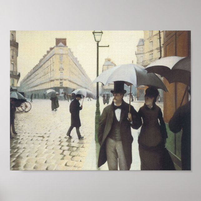 Affiche Rue de Paris, temps de pluie de Caillebotte (Devant)