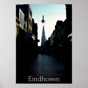 Affiche rue d'Eindhoven & Catharinakerk, Pays-Bas